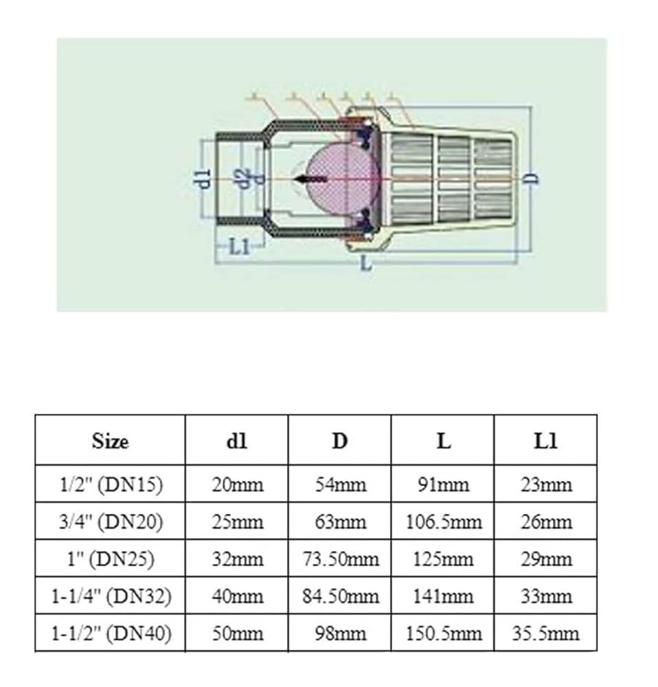 Amazon.co.jp: Ball Foot Valve, Foot Valve, 20, 25, 32